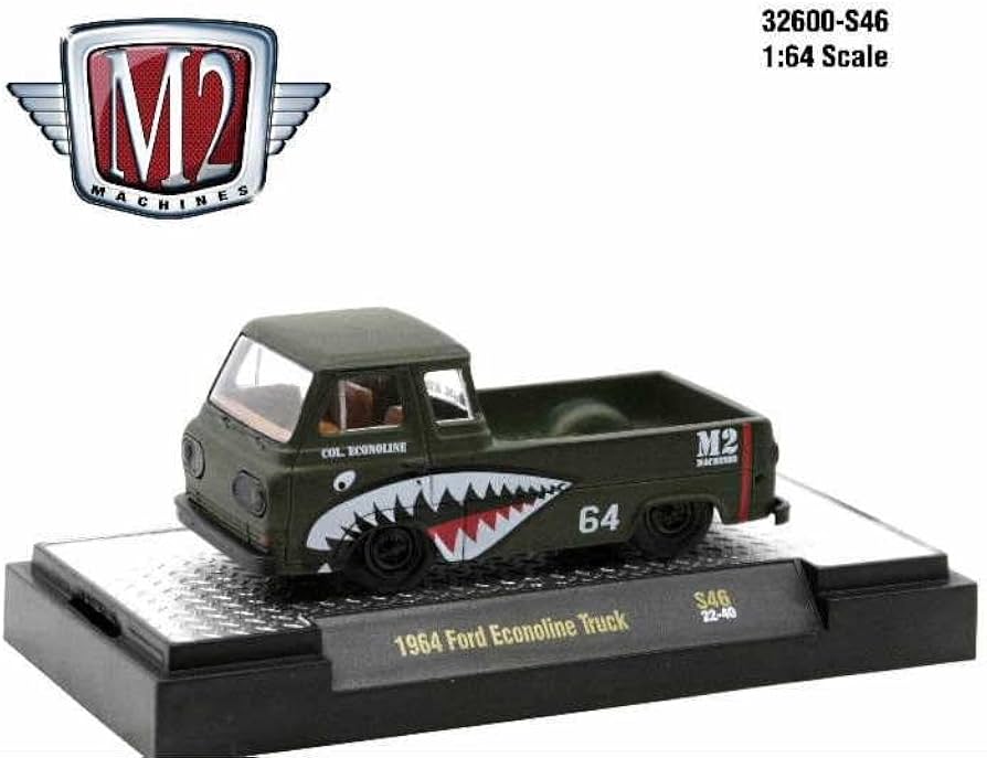 M2シャークマウストレーラー付きミニカーセット M2マシーン シャークマウス シボレー シャイアン 2台セット